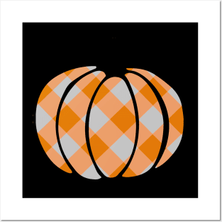 Fall Plaid Pumpkin Posters and Art